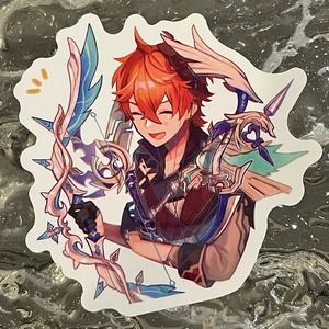 5/$10 Waterproof Vinyl Sticker: Genshin Impact- Tartaglia Childe